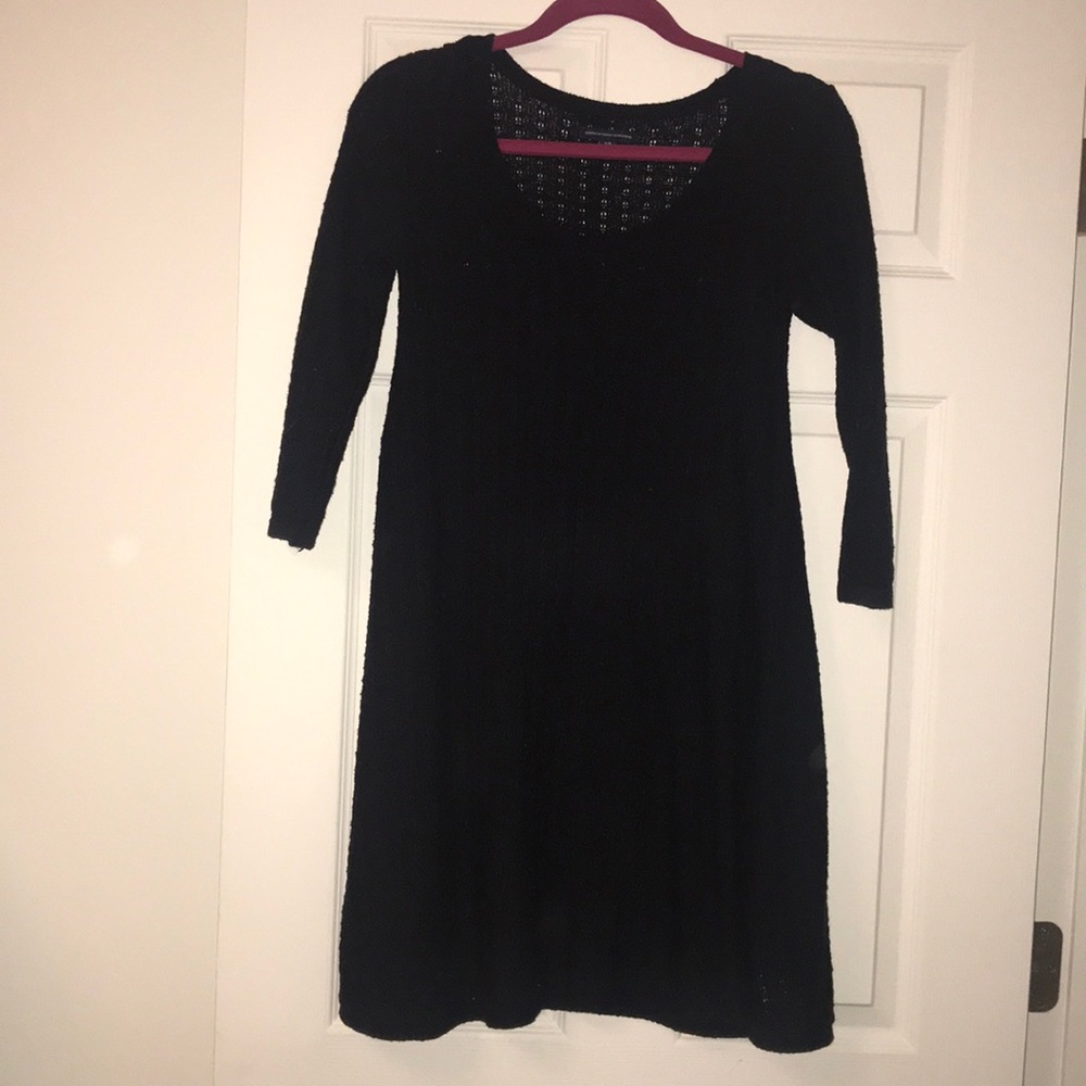 knit black sweater dress